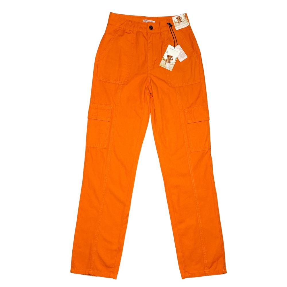 Sincerely Jules Vibrant Orange Cargo Pants